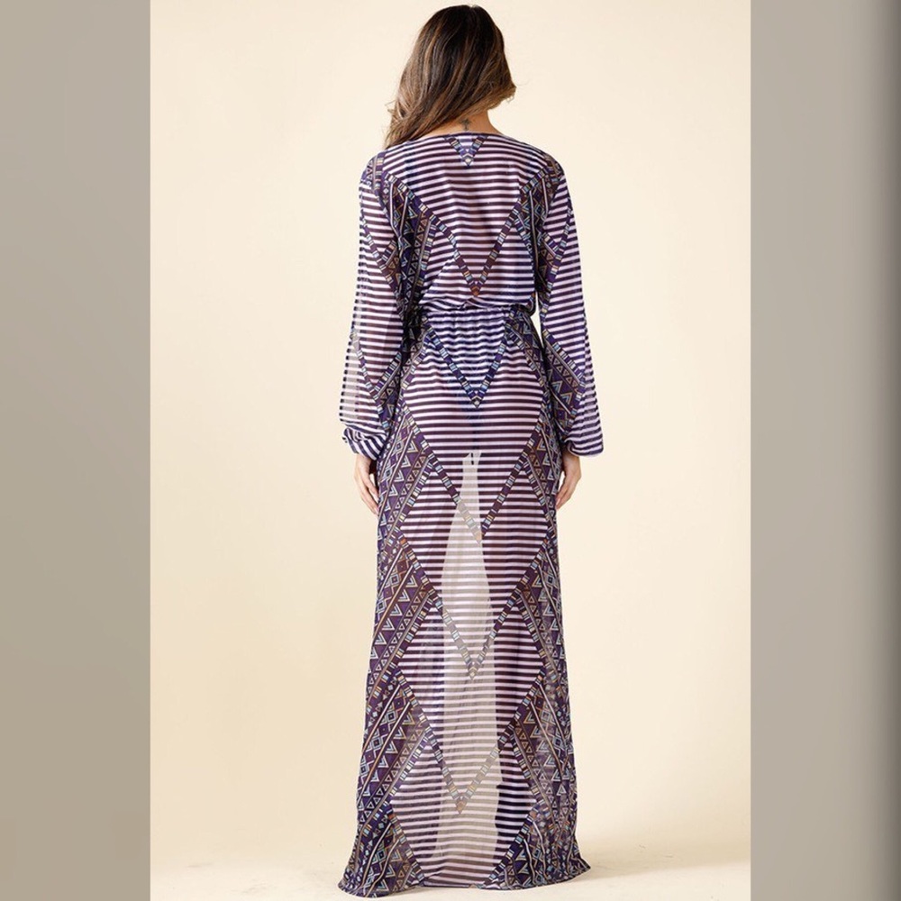 Printed Mesh Cover Up